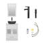 Ensemble de meuble-lavabo simple 24 po avec miroir Andoro-2118612507-2118612509