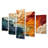 Biomorphism Forms V - 5 Piece Wrapped Canvas Print