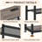 Entryway Table, Console Table With Charging Station, Industrial Narrow Sofa Table With 5 Tier Storage Shelves, Entrance Table For Hallway, Living Room, Foyer, Grey