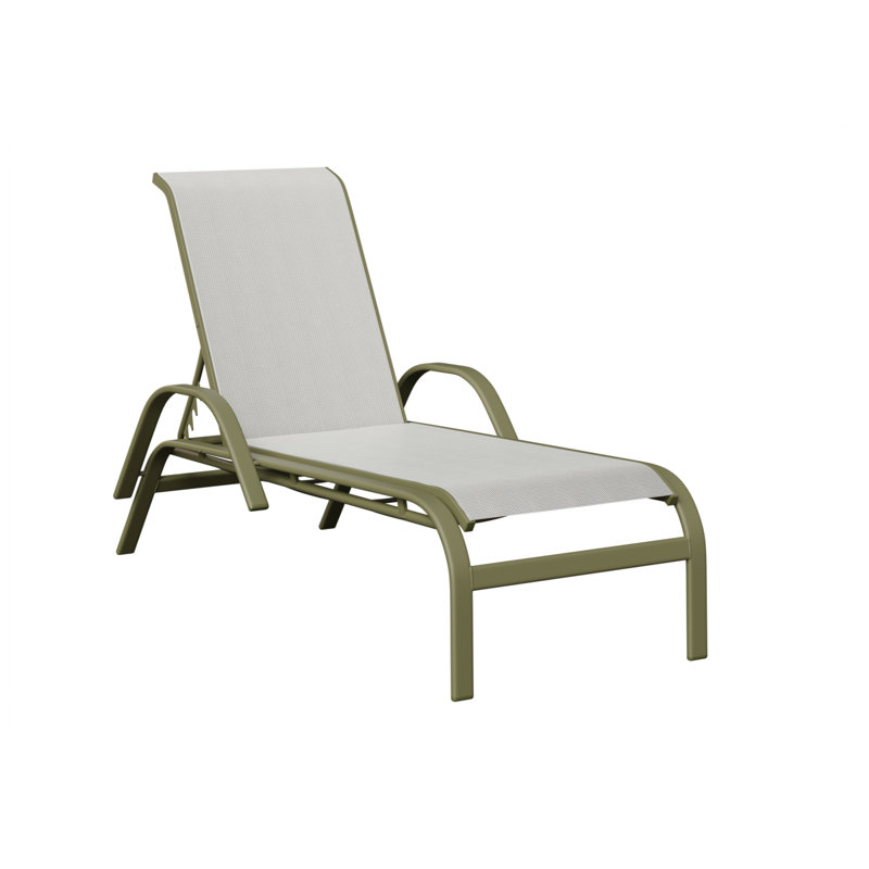 Méridienne en aluminium sauge vert Berlin, Gris pâle, Vert sauge