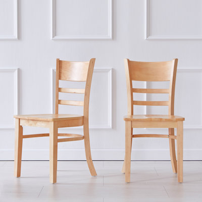 Zida Wood Seat Ladder Back Side Chair Set of 2 by Red Barrel Studio