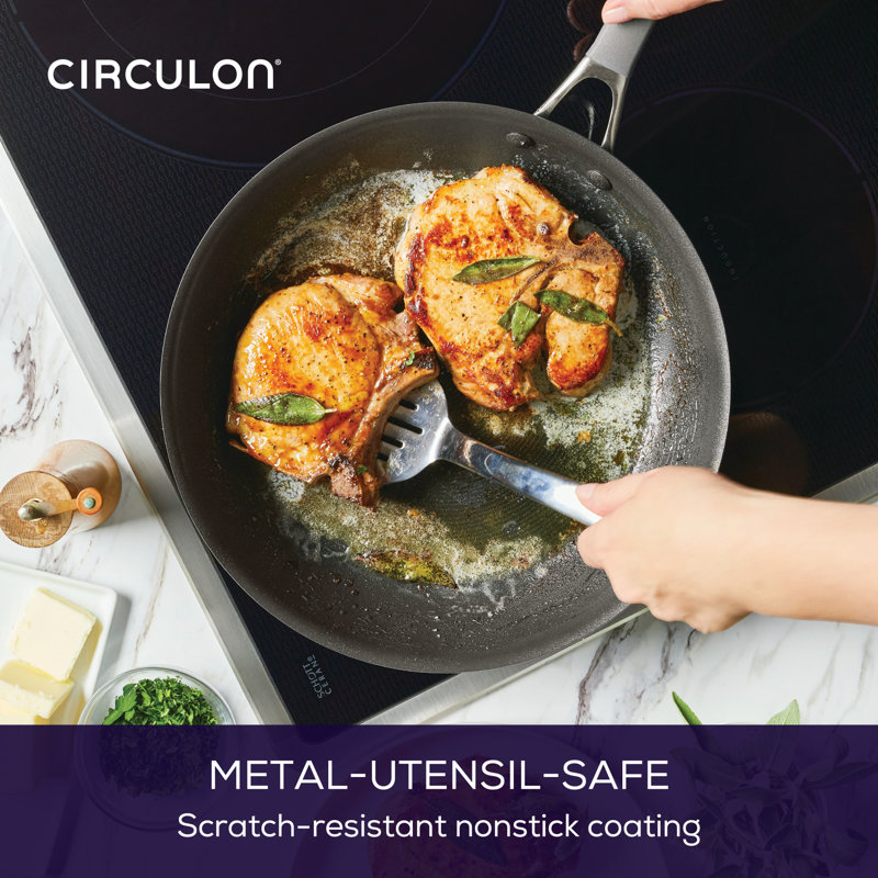 Circulon A1 Series with ScratchDefense Technology Nonstick Induction Frying Pan, 12"