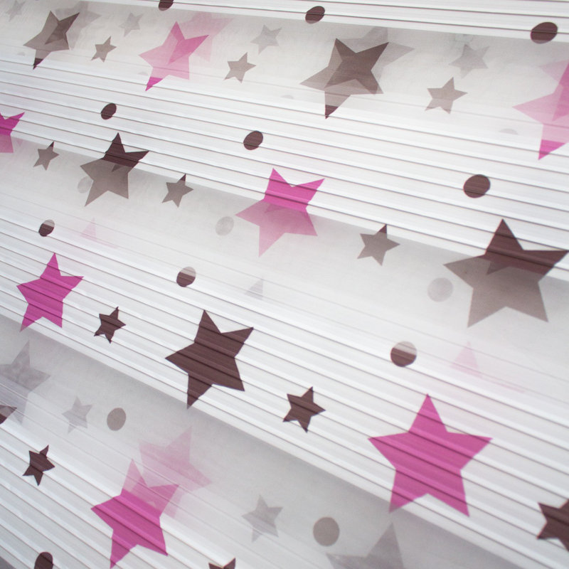 Semi Sheer Zebra Shades, Pink, 24"W x 79"L