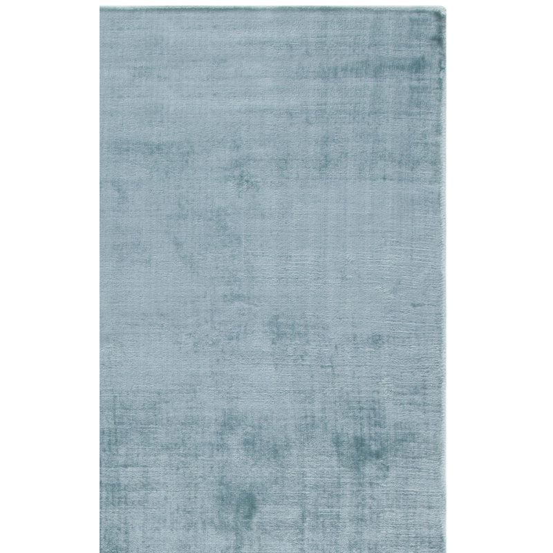 Tapis bleu noué à la main Mcelroy Villa, Rectangle 9 pi x 12 pi