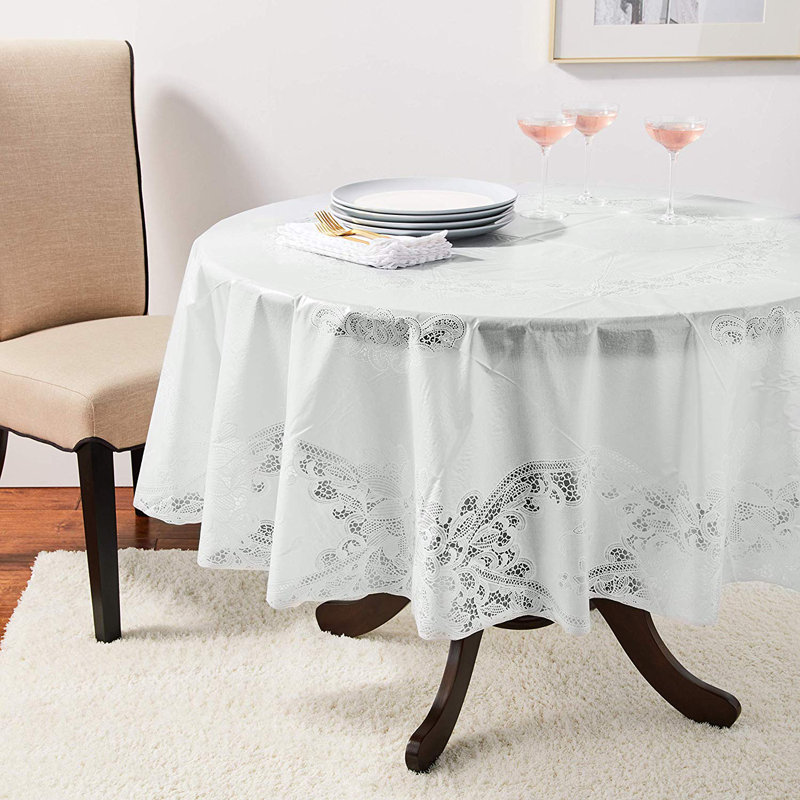 Hurst Tablecloth, 72" L x 72" W, White