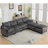 Modular Sofa,U Shaped Cloud Couch Comfy Set ,6-Seater, 2 Armrest Pillows,Convertible Sectional  Couch, Living Room,Apartment, Chenille(2 Movable Ottoman) (Sectional)-882558206