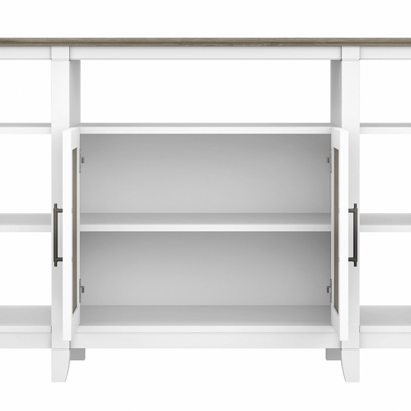 Ensemble de tables basses 4 pièces Huckins, Gris Shiplap / blanc pur