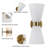 2-Light Gold Glass Wall Sconce-895217440