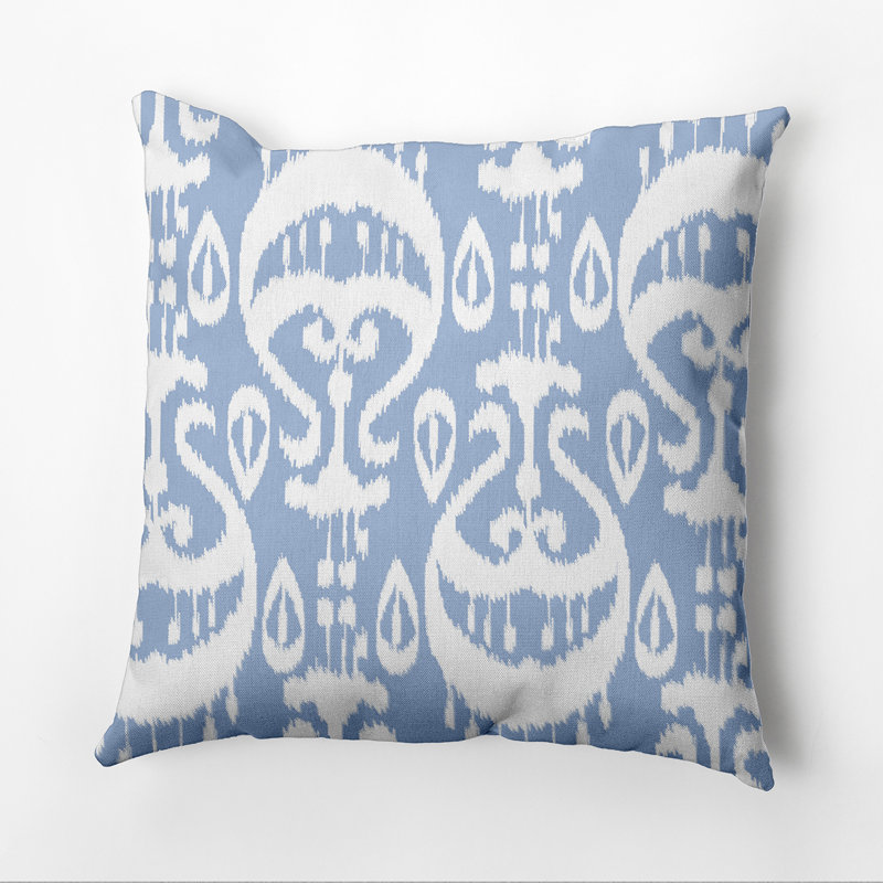 Housse de coussin d'extérieur carré Happy Hippy, H 18 po x l 18 po, Bleu