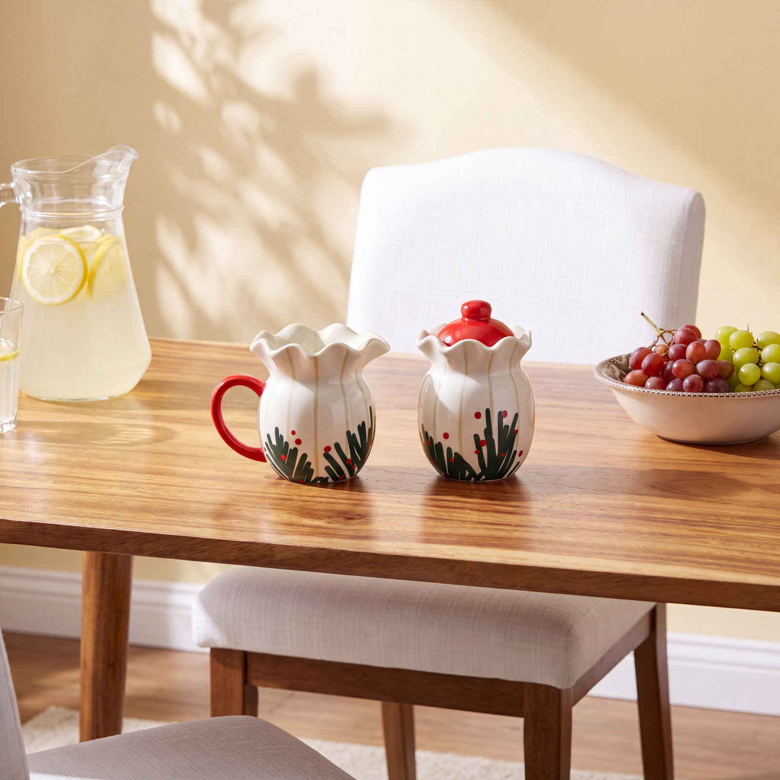 Ceramic Sugar and Creamer Set