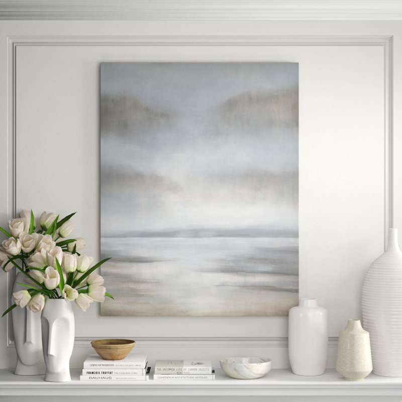 Pearly Sky II Giclee Wall Art Décor By Barclay Butera Painting by Barclay Butera, Image Brush Gel, 51" H x 40" W x 1.5" D