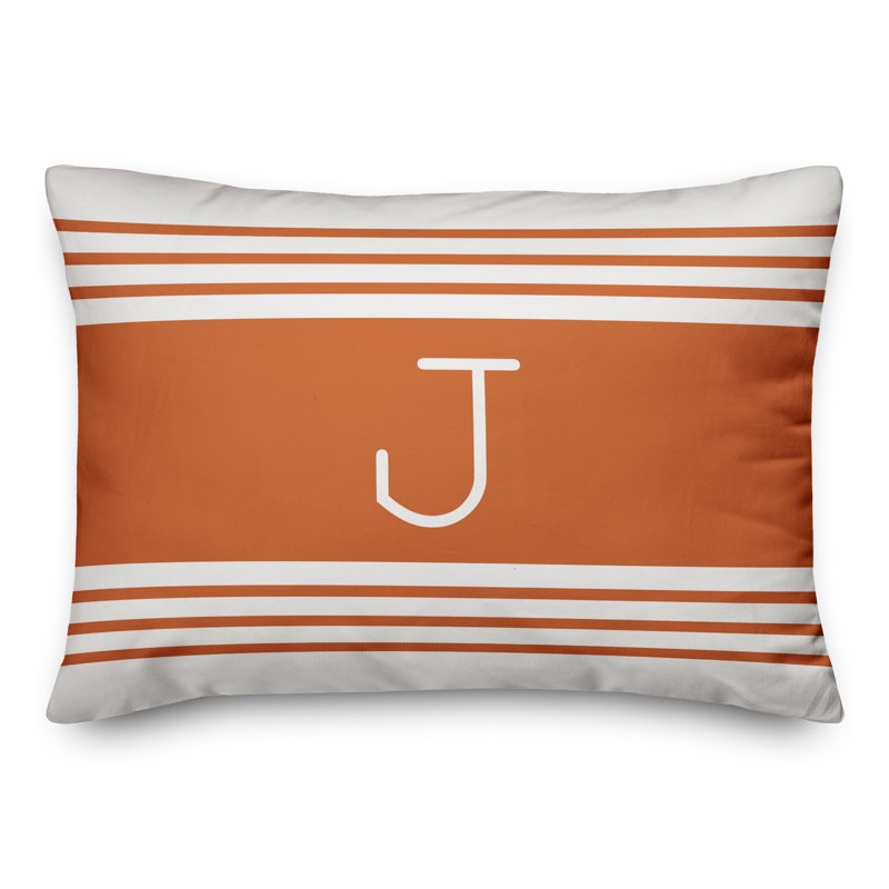  Coussin monogramme, J, Orange