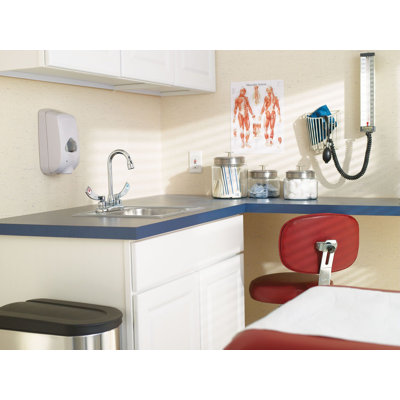 M-Dura Desk Mount Pantry Faucet with Gooseneck Spout and Double Wrist Blade Handle