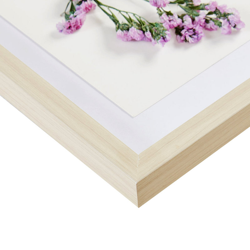 Natural Wood Frame Dried Flower Shadow Box Wall Art Set