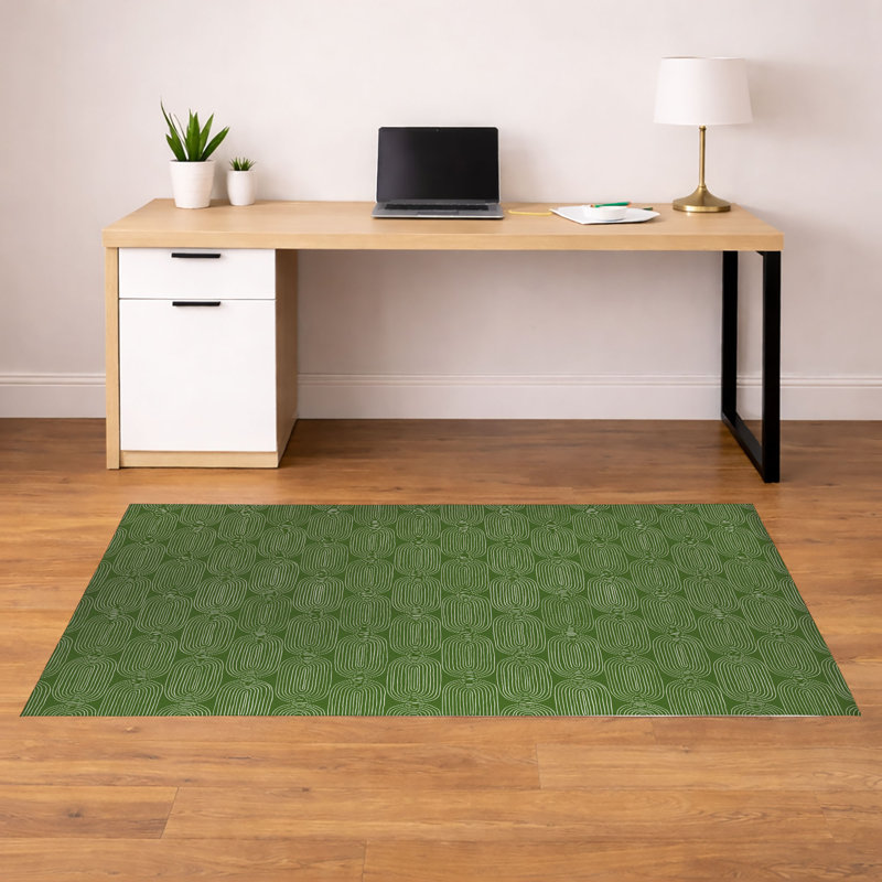 Tapis de bureau léger Earthy Embrace, L 36 po x P 24 po, Vert olive