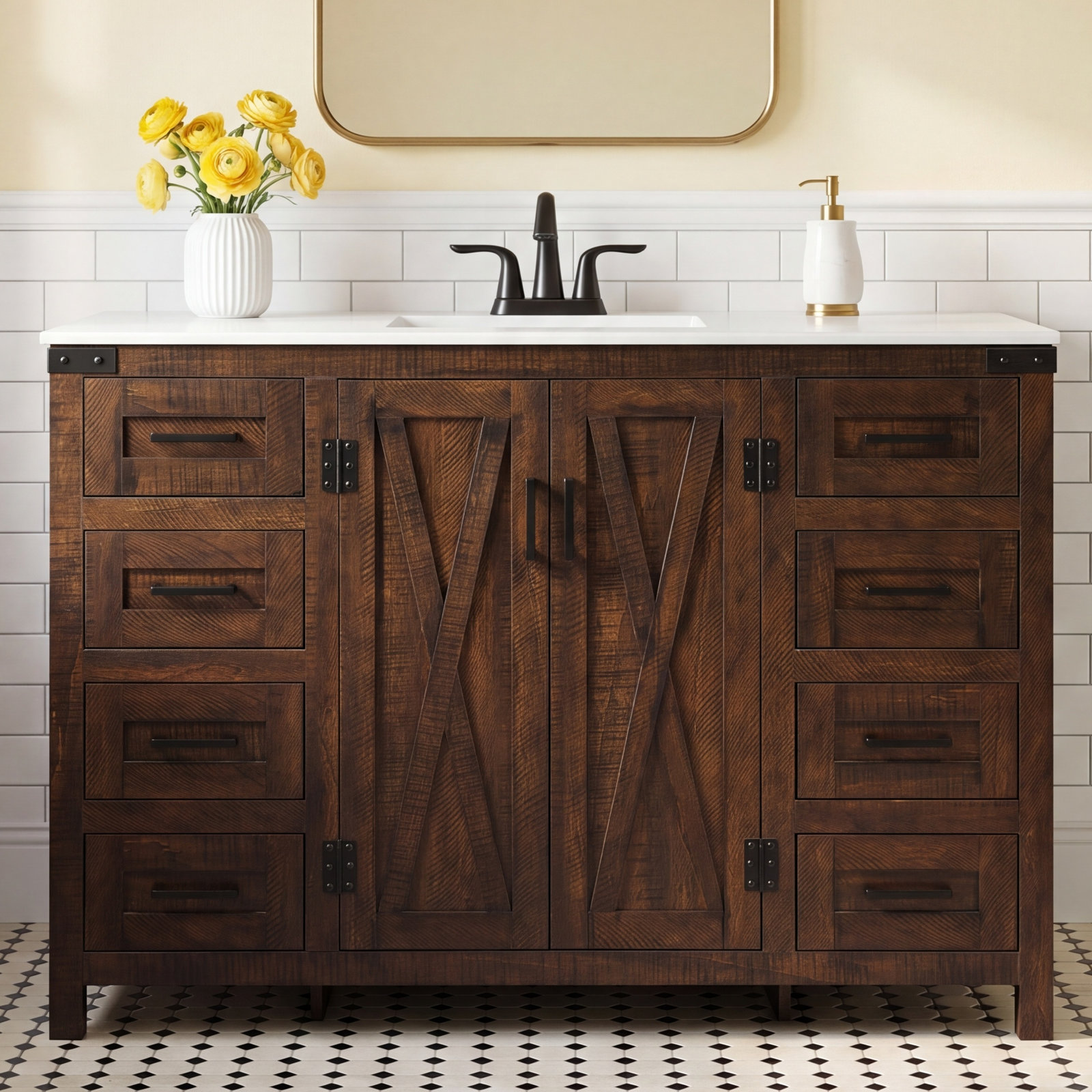 Slayton 48'' Single Bathroom Vanity, Expresso