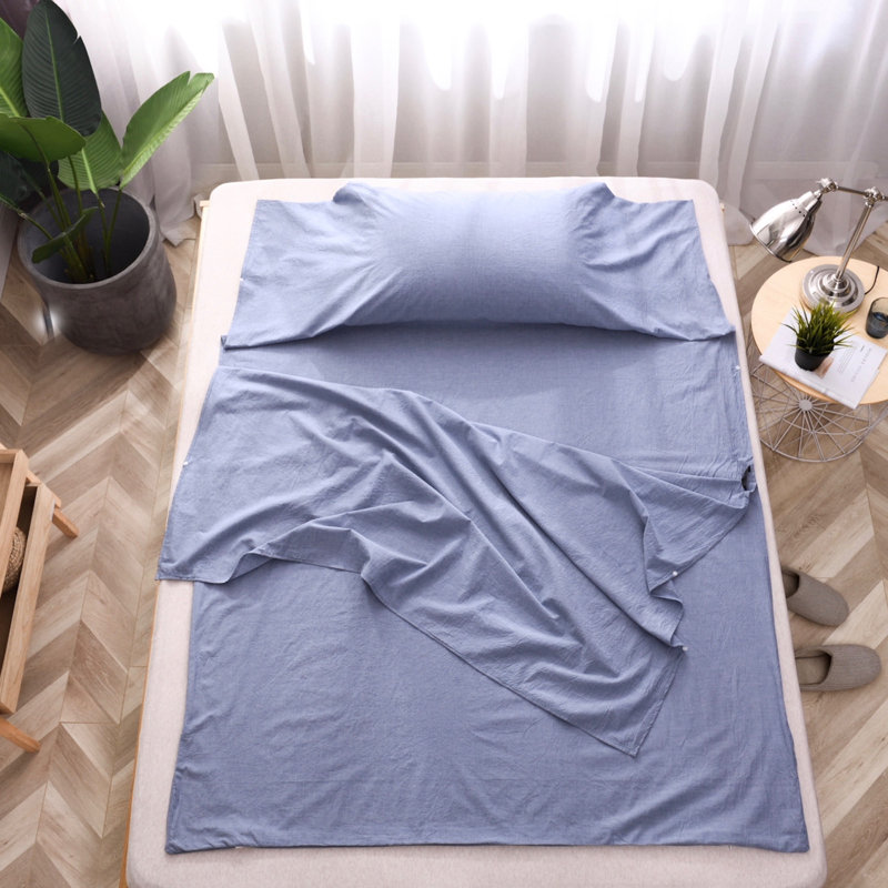 Travelux 100% Cotton Sheet Set, Full Sheet Set, Blue