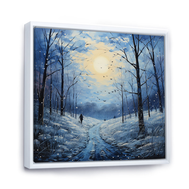 Winter Sky Serenity Pastoral II - Landscapes Canvas Print, H 24 po x l 24 po x P 1 po, Cadre flottant blanc