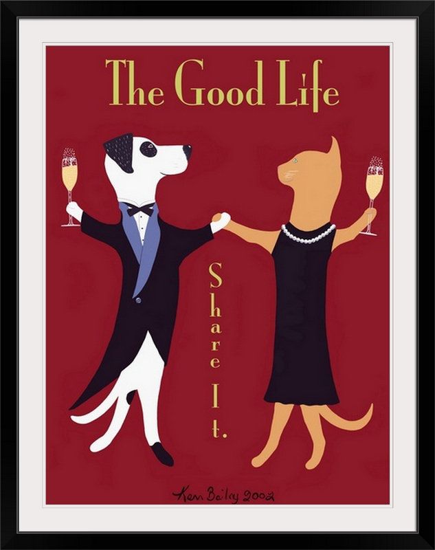 Annehild «The Good Life» par Ken Bailey, impression, H 38 po x l 31 po x P 1 po, Cadre noir