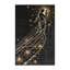 Tapis en peluche douce et luxueuse à motif d'étoiles de style luxueux brun et noir Churchton-234390061