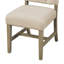 Ensemble de chaises de salle à manger de style rétro avec 4 chaises rembourrées pour salle à manger et salon (bois naturel délavé)