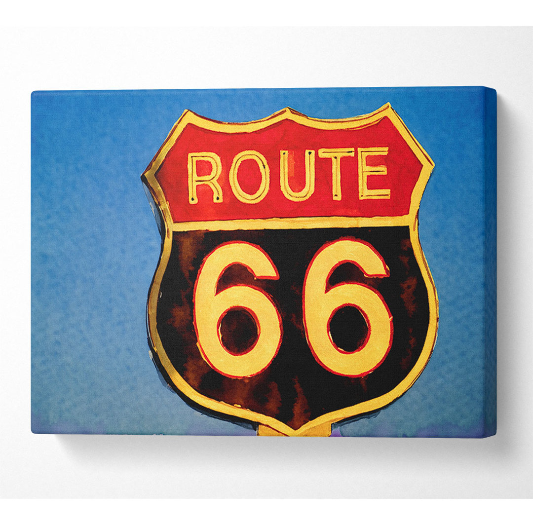 Route 66 - Kunstdrucke auf Leinwand - Wrapped Canvas