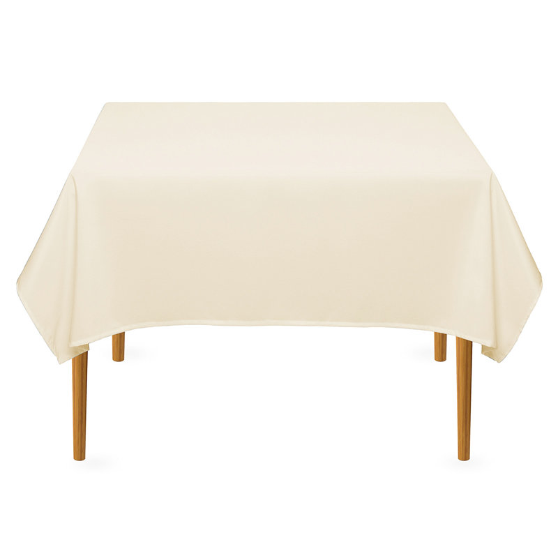 54" Square Solid Color Tablecloths, Ivory