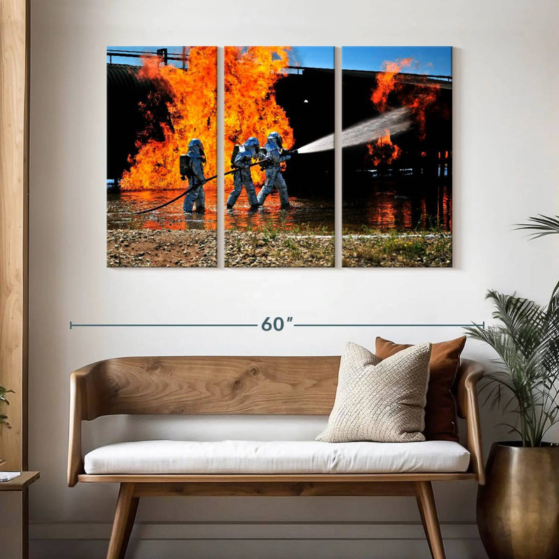 Simulated Fire Emergency, 32" H x 50" W