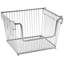 Sorbus MTL-BSKT6 6 Pack Stackable Metal Storage Basket with Handles in Silver-1050168699