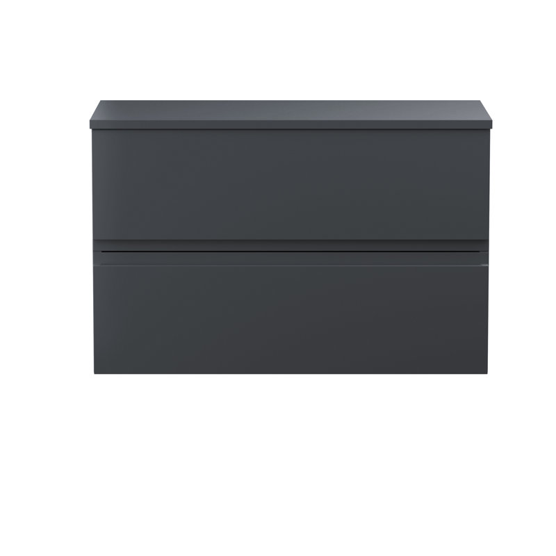 Urban 80cm Single Bathroom Vanity Base Only, Satin Grey