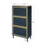 Étagère à chaussures à 3 portes en métal, armoire de rangement pour chaussures moderne autoportante, rotin en métal, pour vestibule