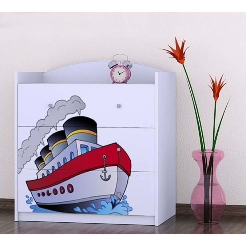 Nicol Kids 3 - Drawer Chest, White