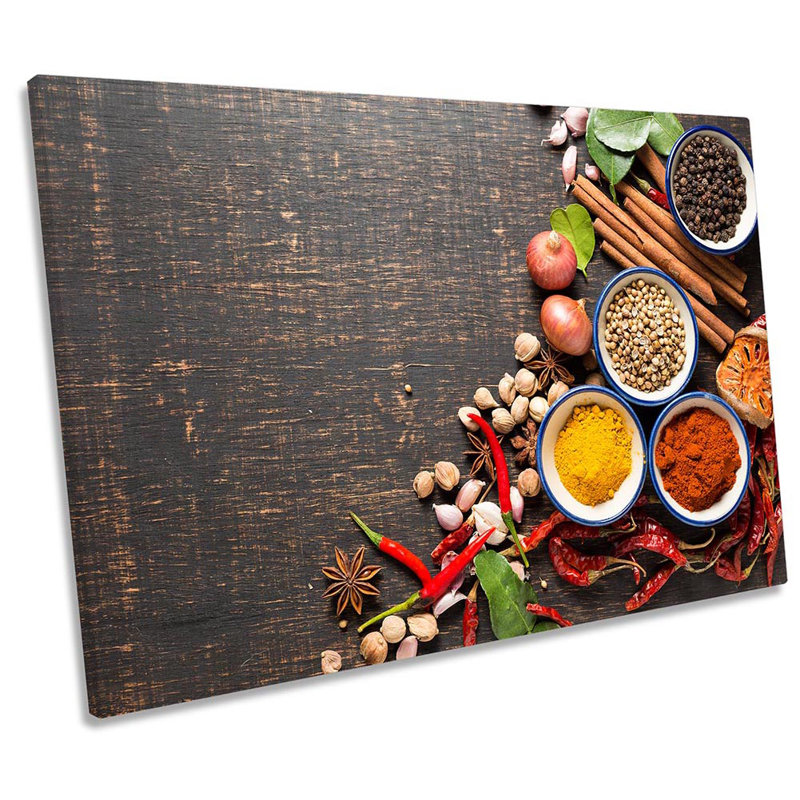 Kitchen Food Dishes Herbs - Wrapped Canvas Print, 30.5cm H x 45.7cm W x 2cm D