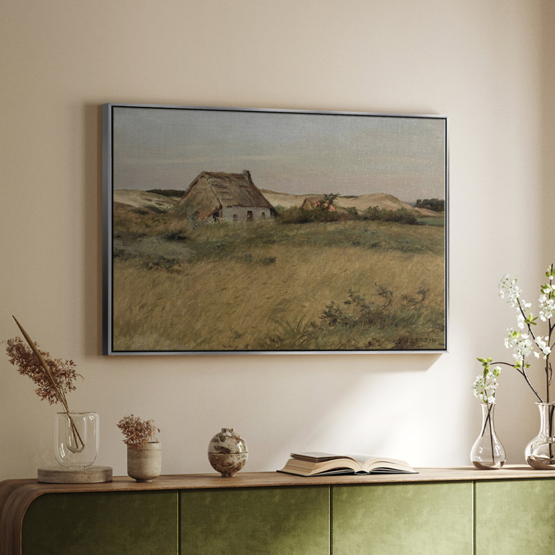"Vintage Landscape -DCCCLxxi" sur toile, Toile naturelle avec cadre flottant, H 25 po x l 37 po x P 2 po