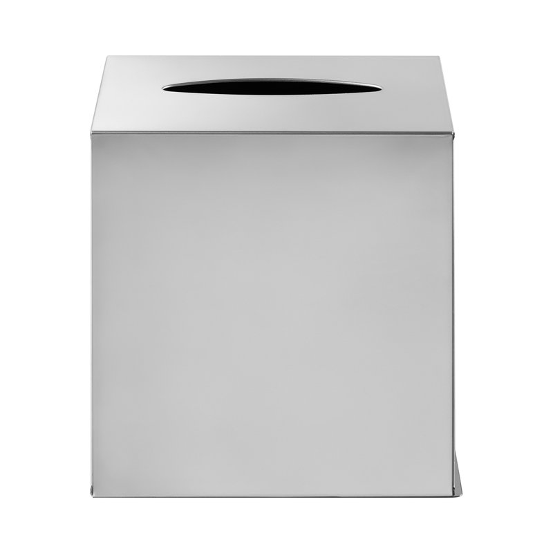 Nexio Boutique Tissue Box Cover, Polished Stainless Steel