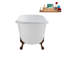 Baignoire de trempage sur pieds en acrylique 57 "avec drain, pattes et plateau en bambou 57" Streamline-83636145-90752935
