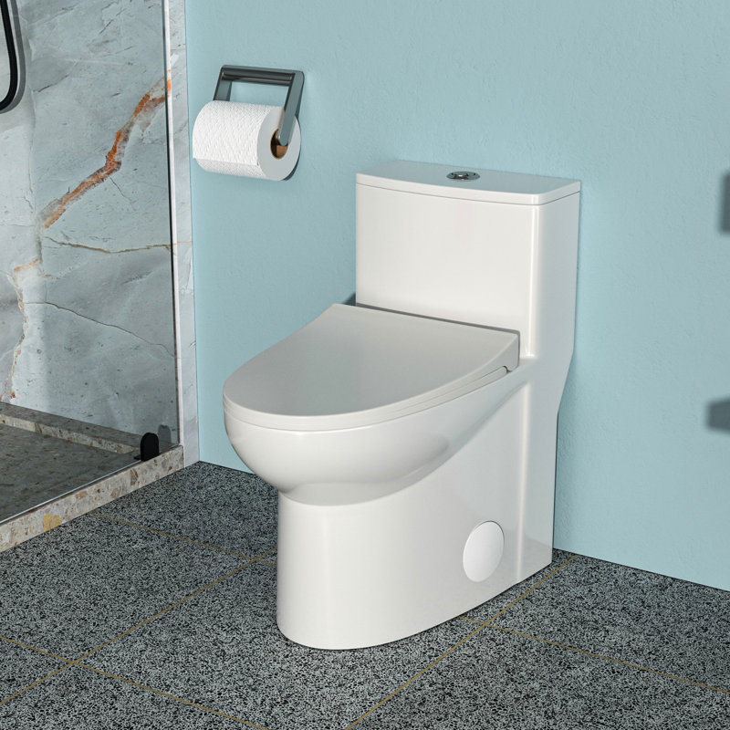 Toilette en céramique avec double chasse d'eau et siège confortable avec couvercle de chasse d'eau efficace