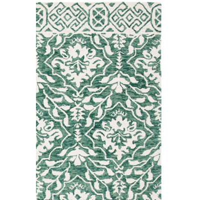Evangely Hand Tufted Wool Damask Rug
