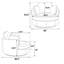 Fauteuil demi-tonneau pivotant l 42 po et demi-canapé pivotant avec 3 oreillers-151254570