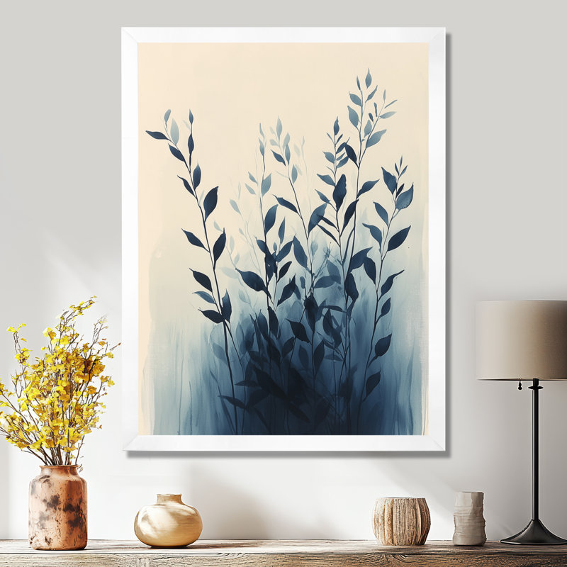 Baisden - Floral Canvas Art Print, H 40 po x l 30 po, Reproduction encadrée sans passe-partout, Blanc
