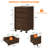 3-Drawer Wooden Rolling File Cabinet, Mobile Under Desk Printer Stand with 2 Locking Casters, Large Drawer Home Office Storage Filing Cabinet-129849922