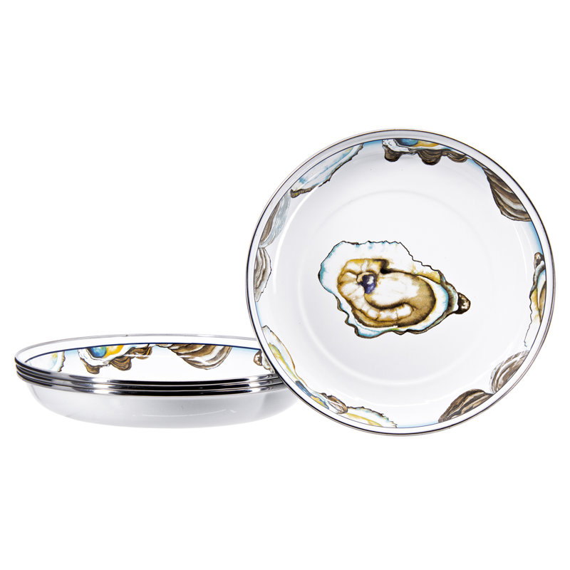Golden Rabbit Enamelware Oyster Pasta Plates - Thumbnail 2