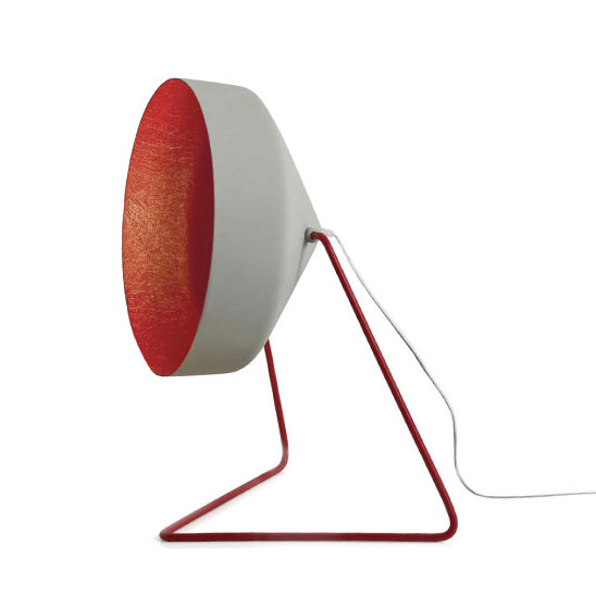 41cm Novelty Floor Lamp with Outlet, Grey/Red