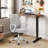 Modern Home Office Desk and Chair Set, Adjustable Standing Desk Paired with Ergonomic Mesh Chair for Maximum Comfort-1839165886