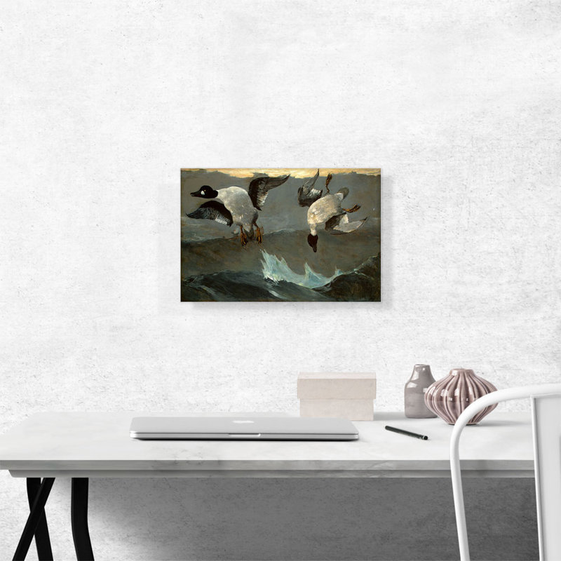 «Right and Left 1909» par Winslow Homer, reproduction d'art sur toile tendue, H 12 po x l 18 po x P 0,75 po