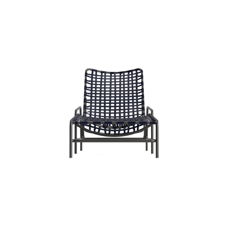Kantan Outdoor Chaise Lounge, Marine/Textured Pewter