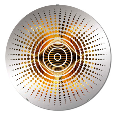 Miroir mural Op-Art Retro Gold