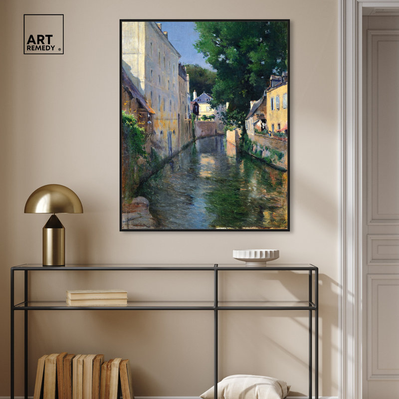 «The River Isole» par Art Remedy, Cadre noir, H 46 po x l 37 po