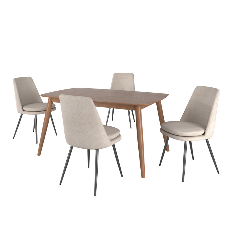 Ensemble de salle à manger Fairfield, Noyer foncé, Beige
