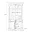 Bois blanc massif + vitrines en verre